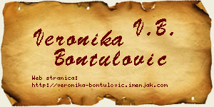 Veronika Bontulović vizit kartica